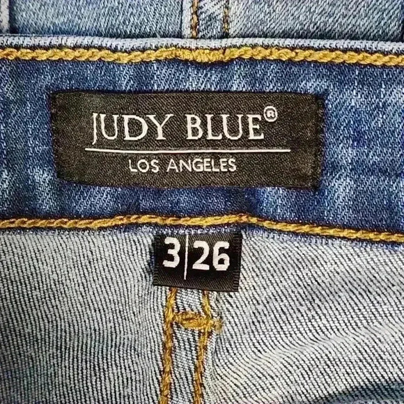 Judy Blue Distressed‎ Cropped Jeans Womens Size 3/26 - Picture 14 of 16